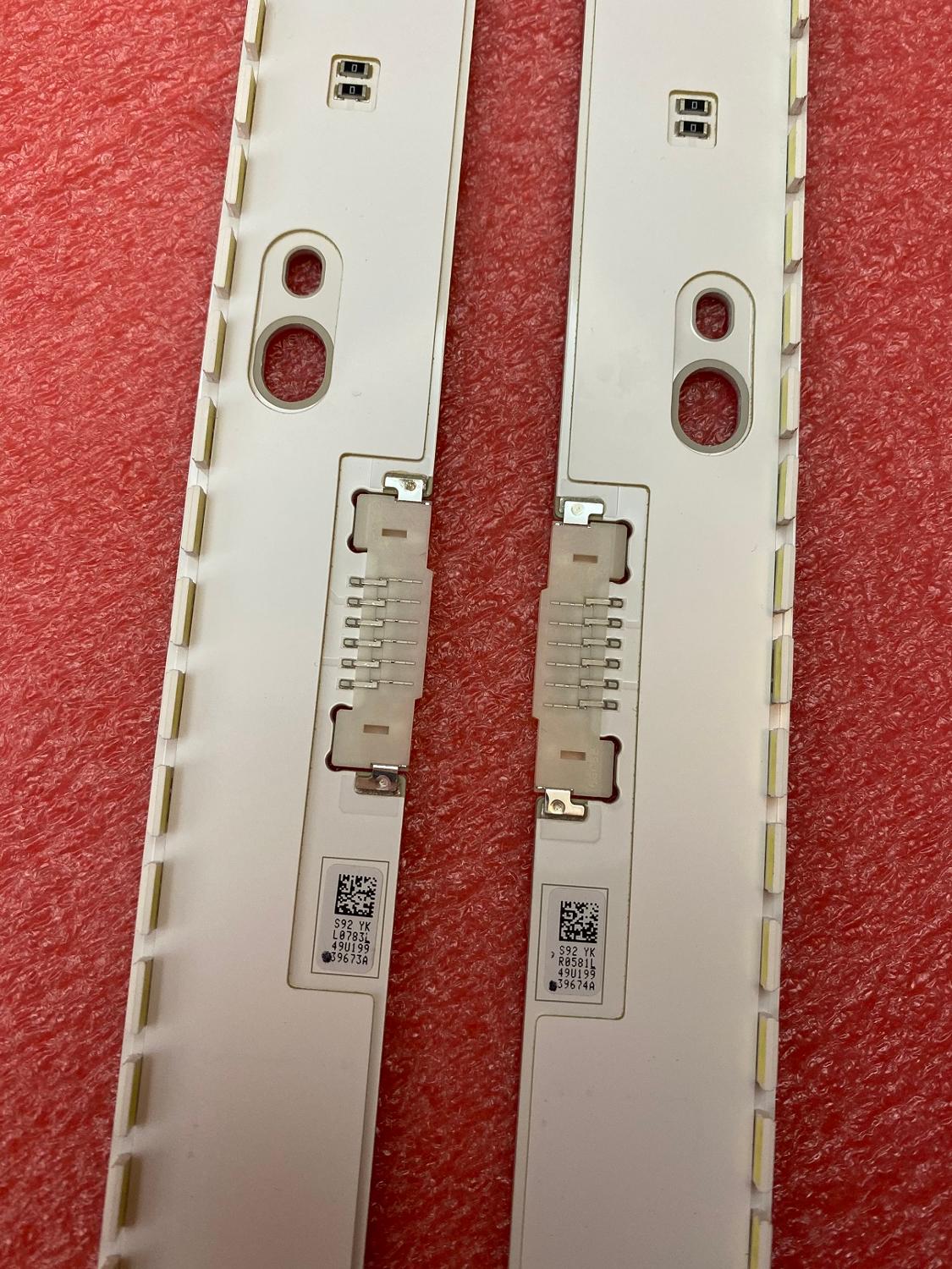 2 stücke led-hintergrundbeleuchtung streifen für samsung  ue49 ku 6670u ue49 ku 6500 ue49 mu 6500 bn96-39674a 39673a 39671a 39672a bn96-39880a 39882a