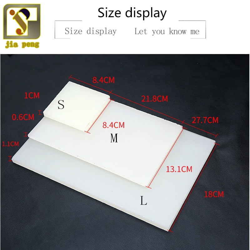 Planche à poinçonner en PVC, feuille de plastique blanche épaisse, tapis de maillet, outils d'artisanat en cuir, grande, moyenne et petite taille, 1 pièce