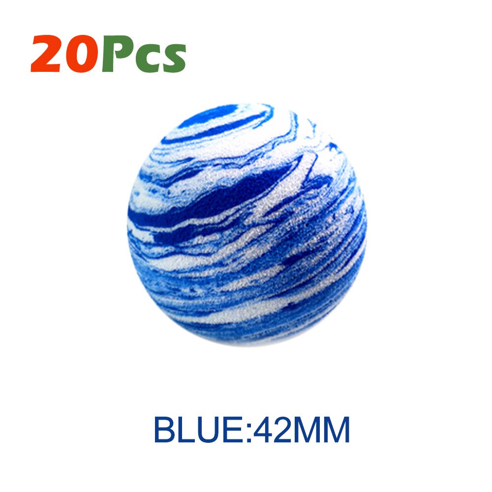 20Pcs/Set EVA Foam Golf Balls for Indoor Golf Practice Balls for Golf Training Colorful Ink Painting Ball: Blue