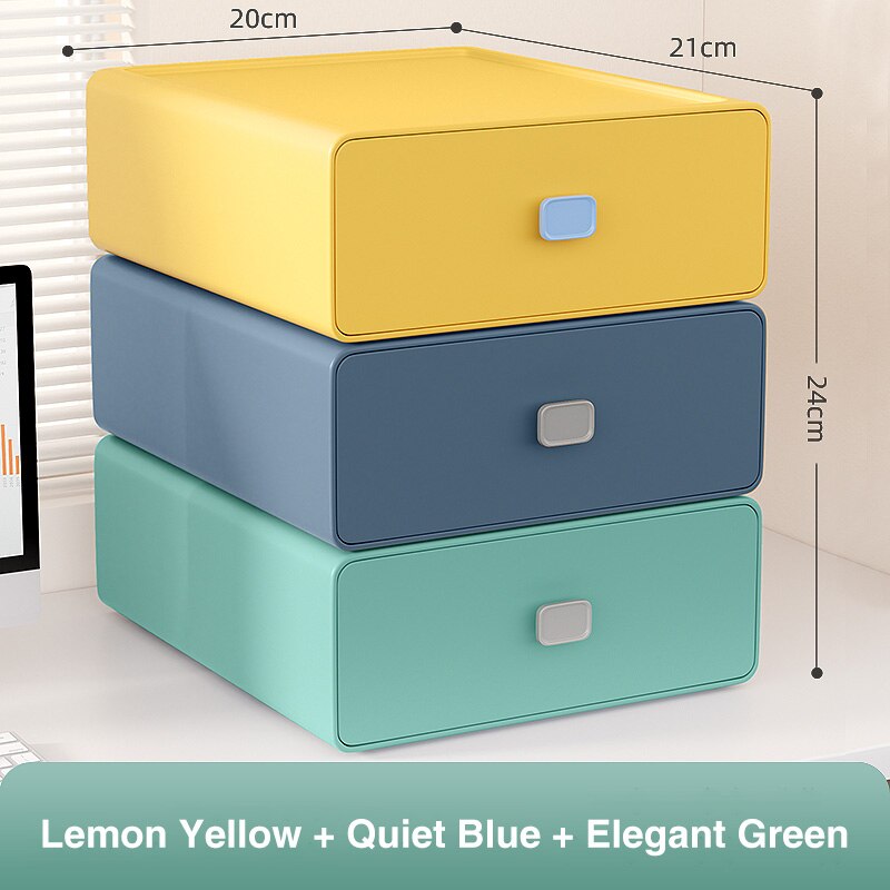 Colorful Desktop Stackable Organizer Drawer Office... – Grandado