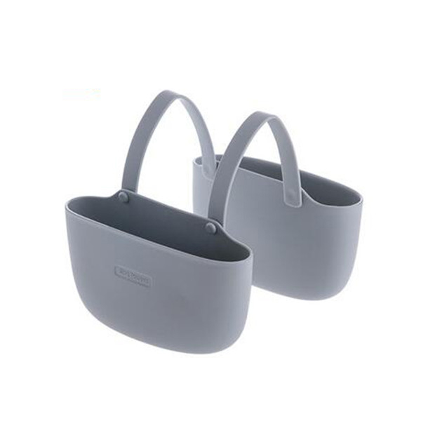 Oyourlife Dubbellaags Wastafel Spons Houder Keuken Kraan Spons Zeep Diversen Opknoping Afvoer Rack Gootsteen Accessoires Organizer: Double Layer Gray