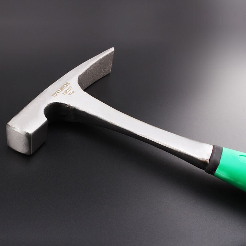 High Carbon Steel Geological Hammer Flat Hammer Shock Reduction Handle Escape Hammer Rock Mineral Exploration Hammer Hand Tools