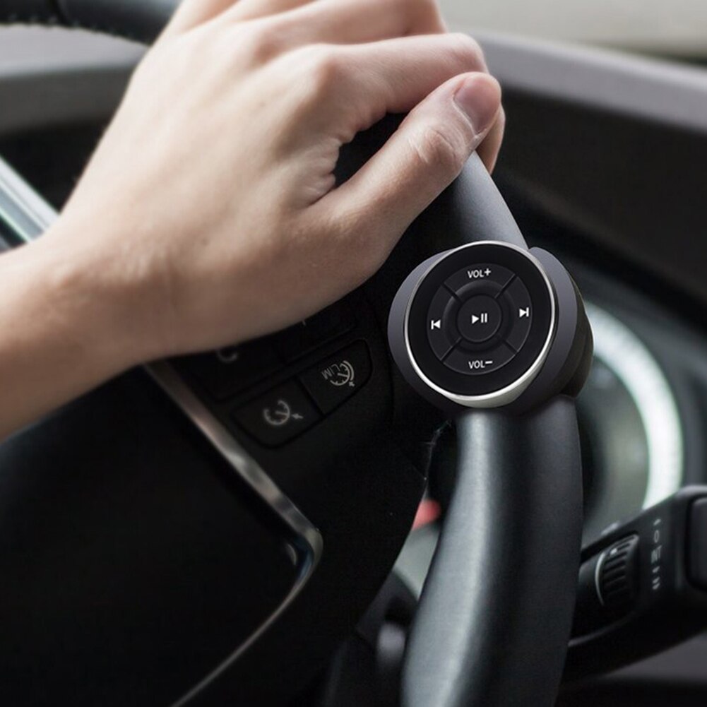 Motorsykkel ratt musikk spille fjernkontroll trådløs bluetooth 3.0 media knapp bil for ios/android bil elektronisk