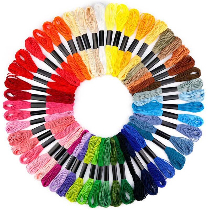 24/50/100 Colors Anchor Similar DMC Threads Cross Stitch Cotton Embroidery Thread Floss Sewing Skeins Craft Sewing Thread Holder
