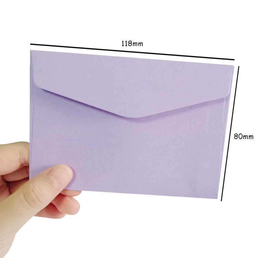 10 Stks/partij 14 Snoep Kleuren Blank Mini Enveloppen Envelop Bruiloft Verjaardagsfeestje Uitnodiging Benodigdheden Kraftpapier Enveloppen: Paars