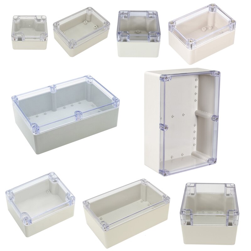 Waterproof Transparent PC Clear Cover Enclosure Plastic Box Electronic Project Case Instrument Electrical Junction Box Housing