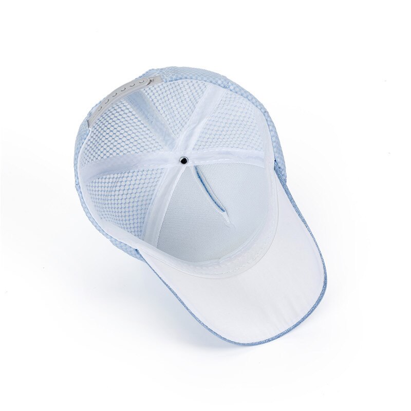 Glänsande barn baseball keps sommar utomhus andas mesh flickor pojkar solhatt enfärgade barn justerbara kepsar 3-8y