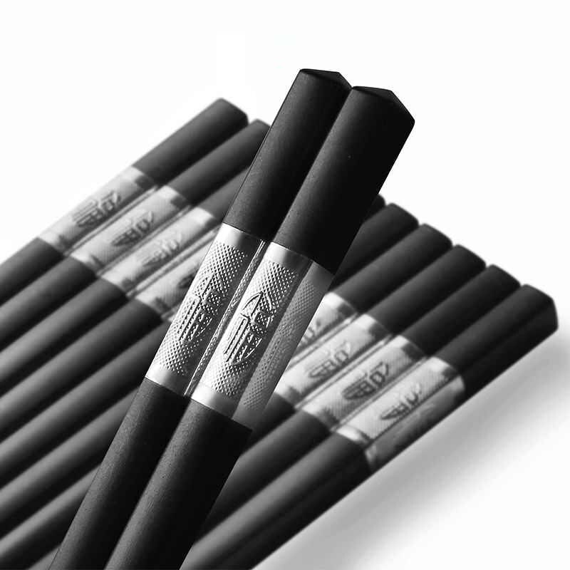 10Pair Chinese Style Chopsticks Tableware Food Stick Catering Utensils Sushi Sticks Non-slip Household Kitchen Utensils: 04