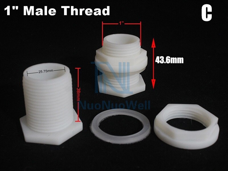 Plastic Water Tank Connectors Fish Tank Accessories Pool Bucket Inner Outer Wire Adapter Drainage Aquarium Bulkhead Joints: C