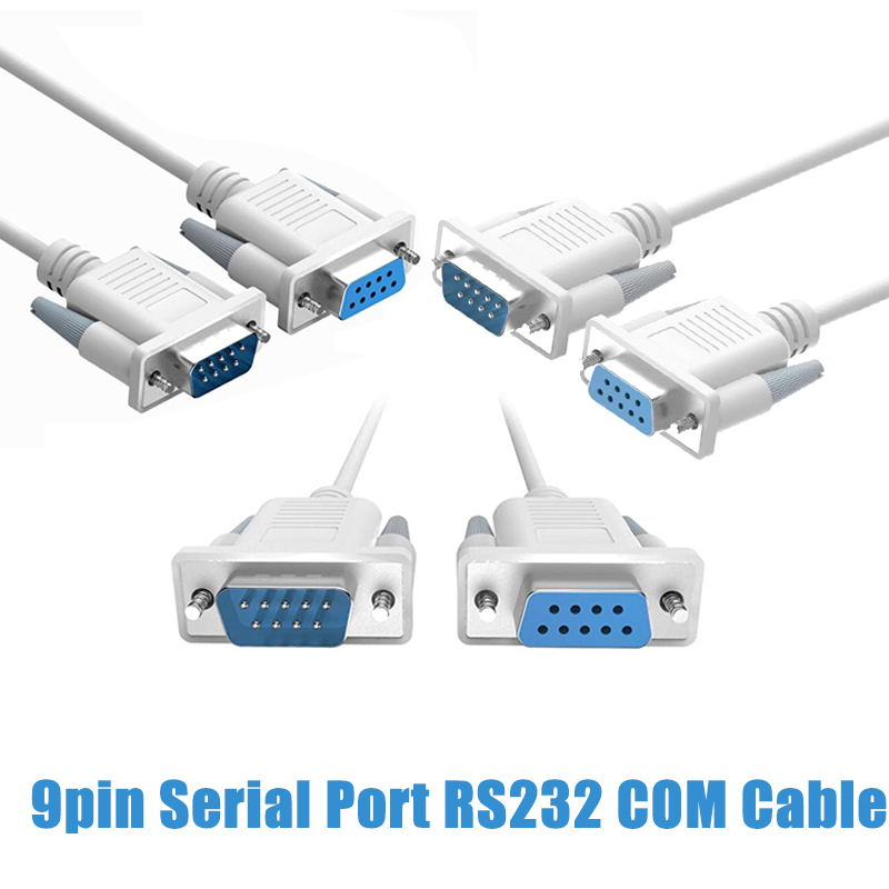 DB9 9Pin série RS232 câble d'extension connecteurs de Port de données femelle pur cuivre nickelé 9Pin COM rallonge 30AWG