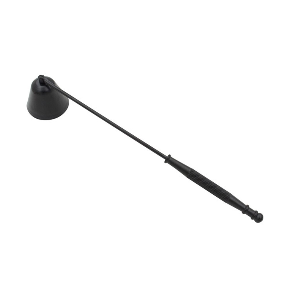 Allume-bougies en acier inoxydable, Vintage, éteindre en toute sécurité, couverture de Banquet, outil de décoration en forme de cloche, longue poignée pour la maison: Black