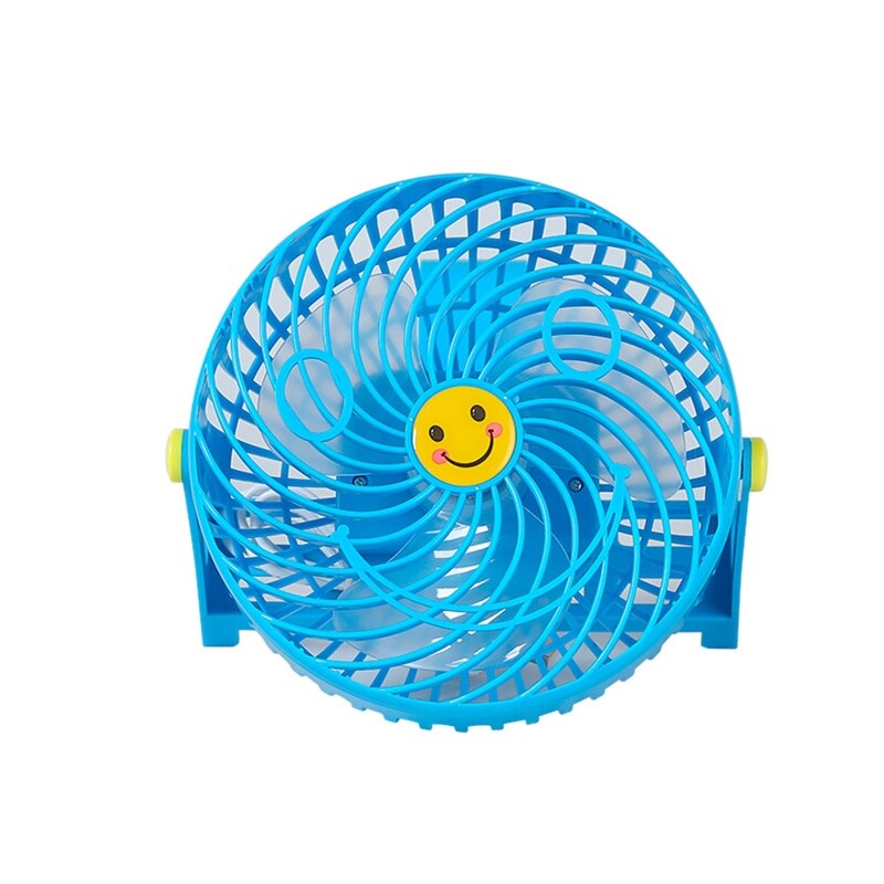 Portable Charging Mini Fan 2 Gears Wind Desktop Cooler USB Ceiling Fan for Home: Blue