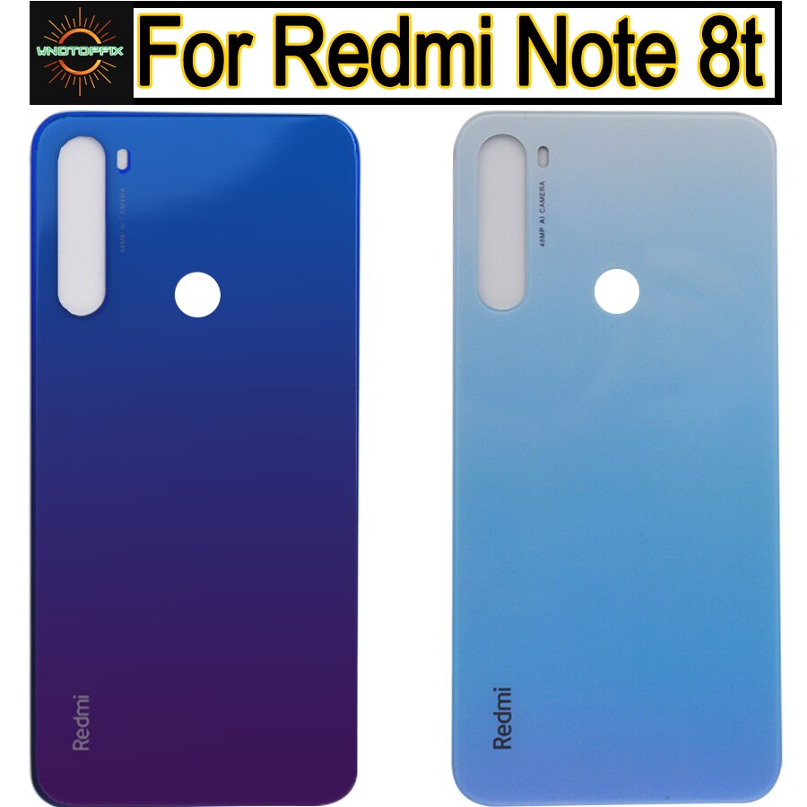 Original For Xiaomi Redmi Note 8t Battery Cover Back Glass Panel Rear Door Housing Case For Redmi Note 8t Back Battery Cover