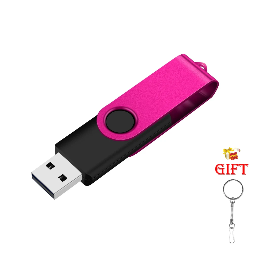 Unidad Flash USB 2,0 de 128GB, unidad de bolígrafo de 64GB, memoria colgante de 16GB, disco de 32GB en llave, memoria USB de 4GB, memoria Flash, de capacidad Real: Rosa / 32 GB