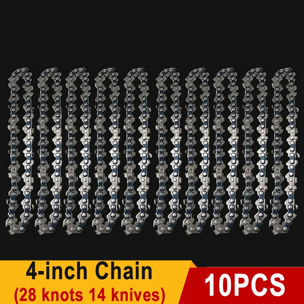4 Inch Elektrische Kettingzaag Geleiding Vervanging Mini Stalen Kettingzaag Kettingen 4 "Tuin Draagbare Elektrische Zaagonderdelen Elektrisch Gereedschap Blad: WHITE