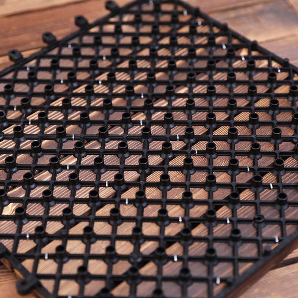 Wood Patio Paver Interlocking Flooring Tile Interlocking Deck Tile for Outdoor and Floors