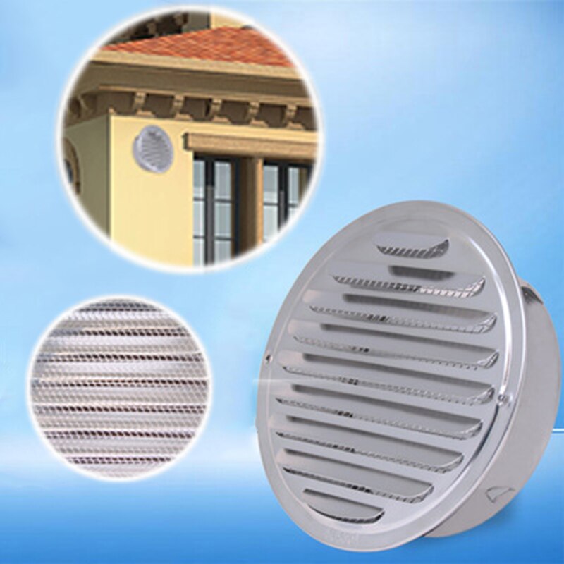 Acier Mur extérieur Grille d'aération Conduit rond Ventilation Ventilation  Grilles 120mm Grilles