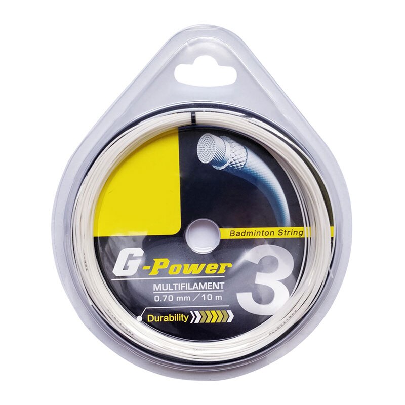 Badminton entraînement raquette ligne de ficelle noir blanc rouge rose Fluorescent jaune ambre jaune Badminton sport accessoires: WHITE