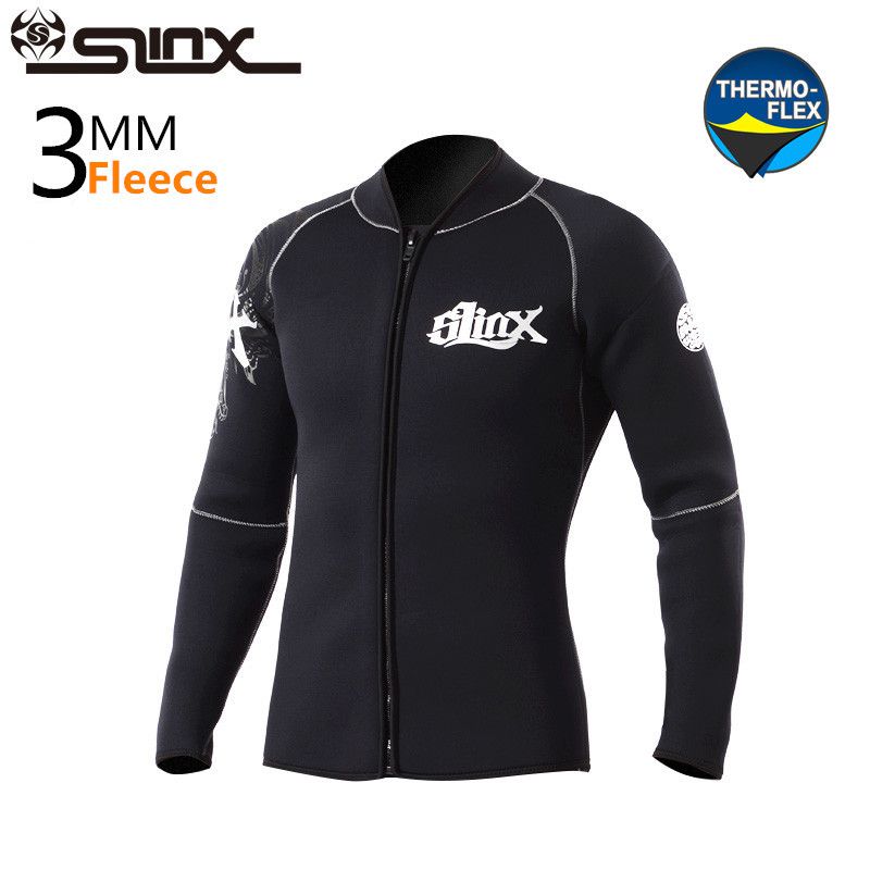 SLINX 3mm Neoprene Winter Warm Wetsuit Jacket Men's Rash Guard Scuba Diving Swimwear Kite Surfing Snorkeling Swimsuit