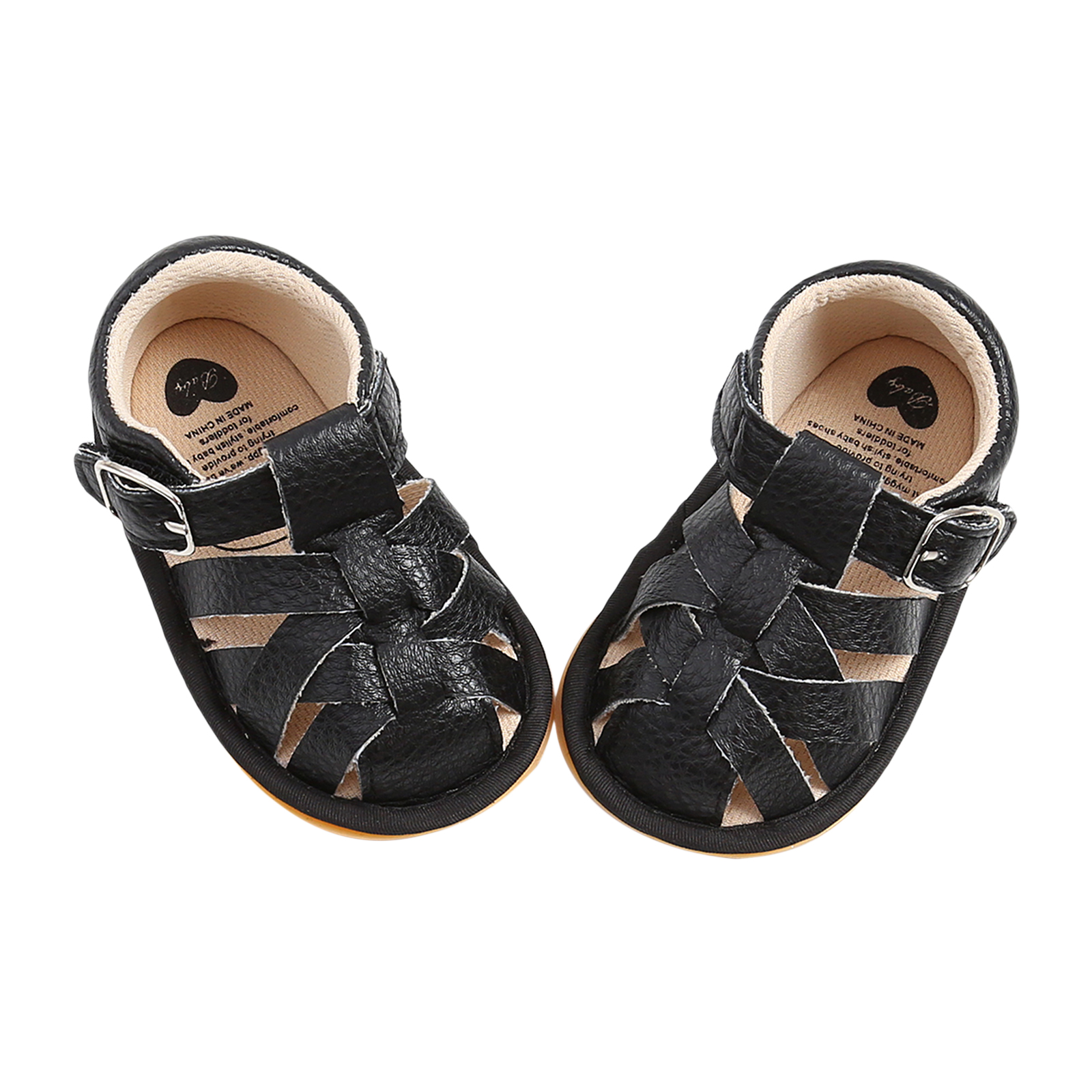 Baby Pu Leer Peuter Sandalen Kleine Kinderen Effen Kleur Zachte Zool Anti-Slip Sport Schoenen 0-18Months Baby Sandalen voor Meisje