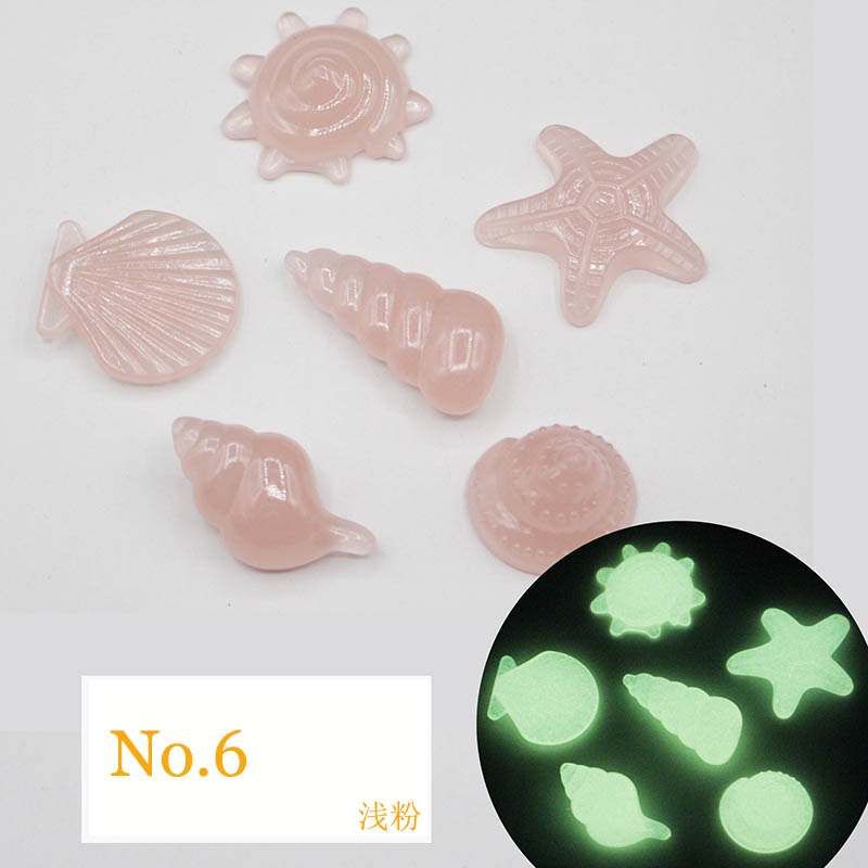 40 Pcs Glow In The Dark Stones Starfish Conch Shell Shaped Decorative Garden Aquarium Fish Tank Pool Landscape Luminous Stone: H0001-9