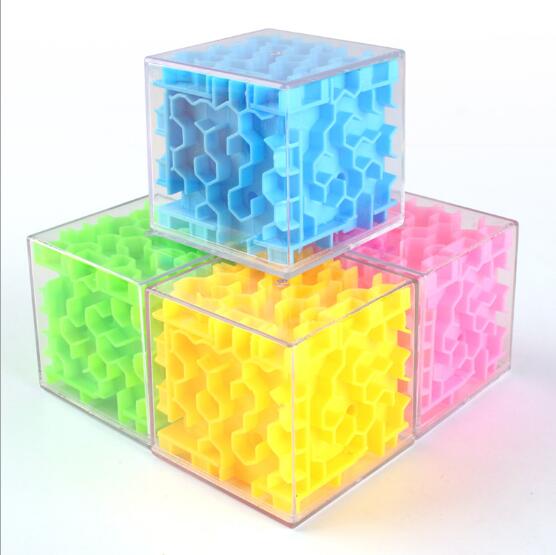 3D Cube Puzzle Maze Toys Balance Hand Game Adult Stress Relief Toys Brain Challenge Education Toys For Children: Small Honeycomb Maze