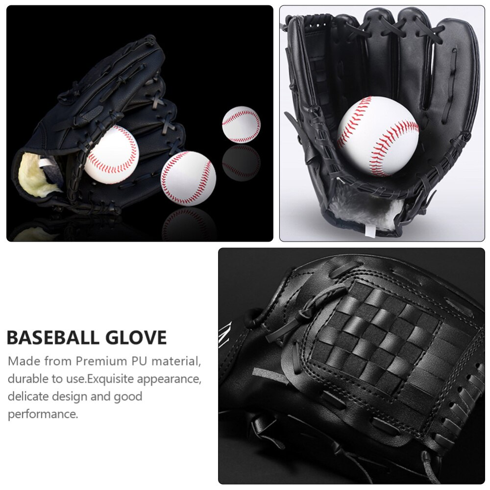1pc Baseball Glove PU Thickened Glove Pitcher Training Glove Baseball for Kid