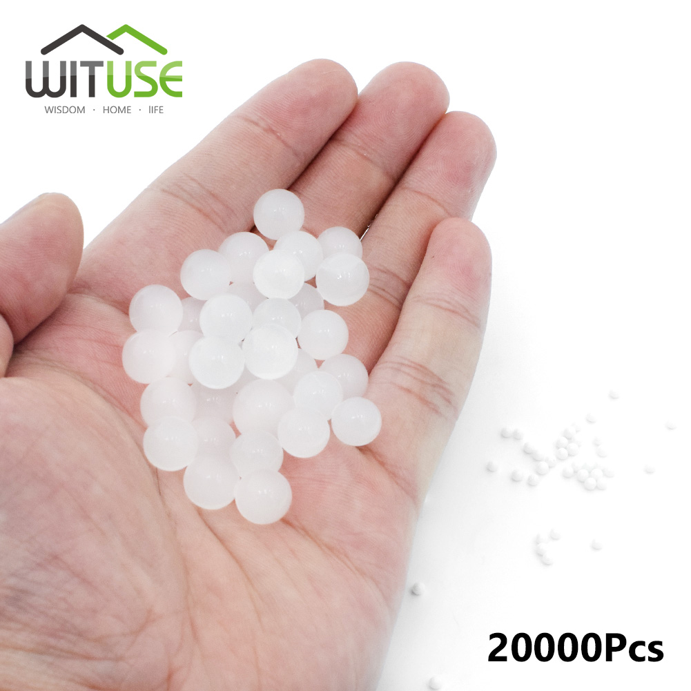 WITUSE 20000pcs/bag Crystal Soil Hydrogel Gel Polymer Water Beads Maison Growing Water Balls Big Flower/Wedding Decoration: White