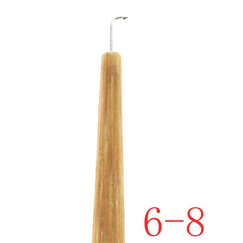 Aiguille de ventilation pour perruque, poignée en bois, outils pour la fabrication de Crochet, 10 pièces: 6-8