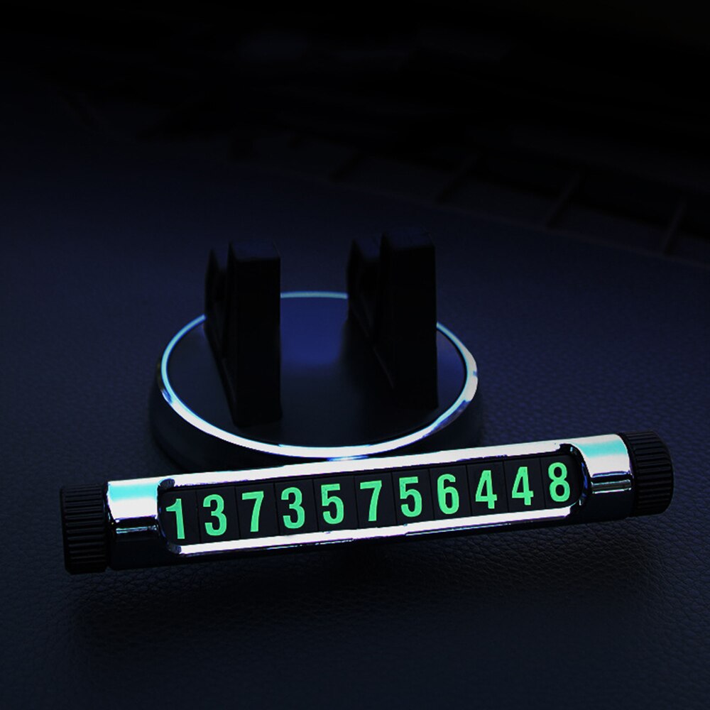 Universal Car Parking Plate Rotatable Bracket Car GPRS Stand DIY Number Card Retractable Dashboard Mobile Phone Holder