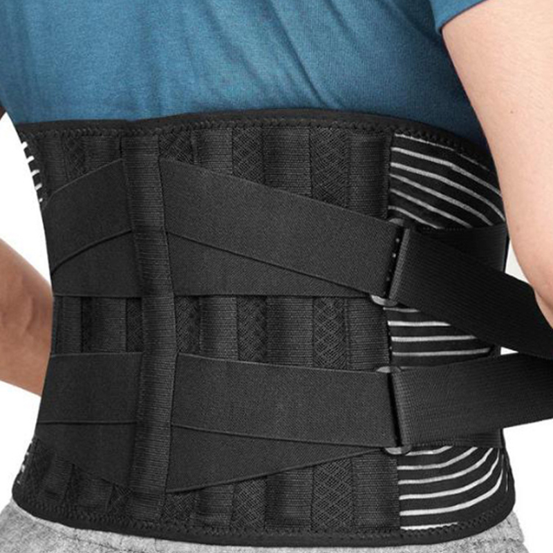 Rygstøtte til lindring af lændesmerter, lændestøttebælte til mænd og kvinder med lændepude, ergonomisk