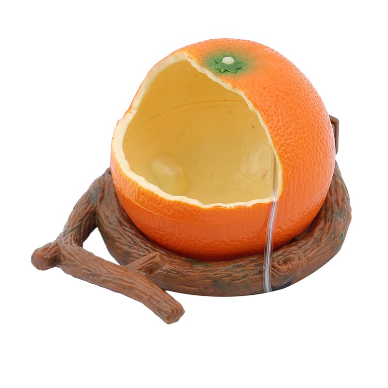 Funny Fruit Shape Bird Parrot Feeder Orange Pomegranate Food Water Feeding Bowl Container Feeders For Crates Cages Coop Pet: orange