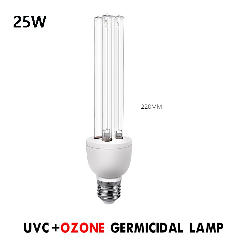 E27 15W 25W UV Ultraviolet Light Lamp Quartz Germicidal Disinfection Light LED UVC Ozone Bulb UVC 220V Sterilizer Kill Mite Lamp