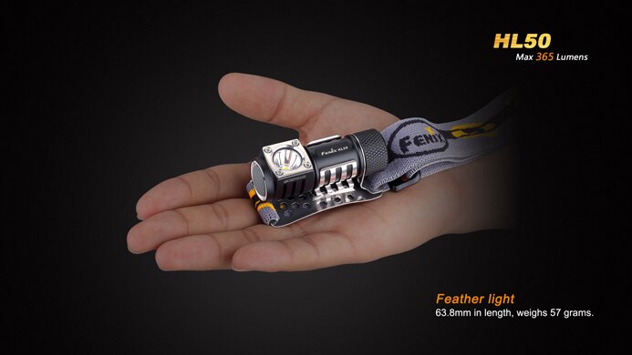FENIX HL50 utiliza linterna frontal multifunción Cree XM-L2 T6 blanco neutro LED 365 lúmenes