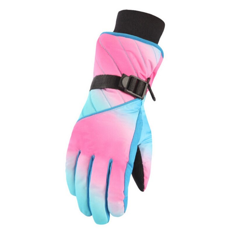 Aolikes winter ski handschoenen meisjes jongens volwassenen waterdichte warme handschoenen sneeuw kinderen winddichte ski snowboard handschoenen: F