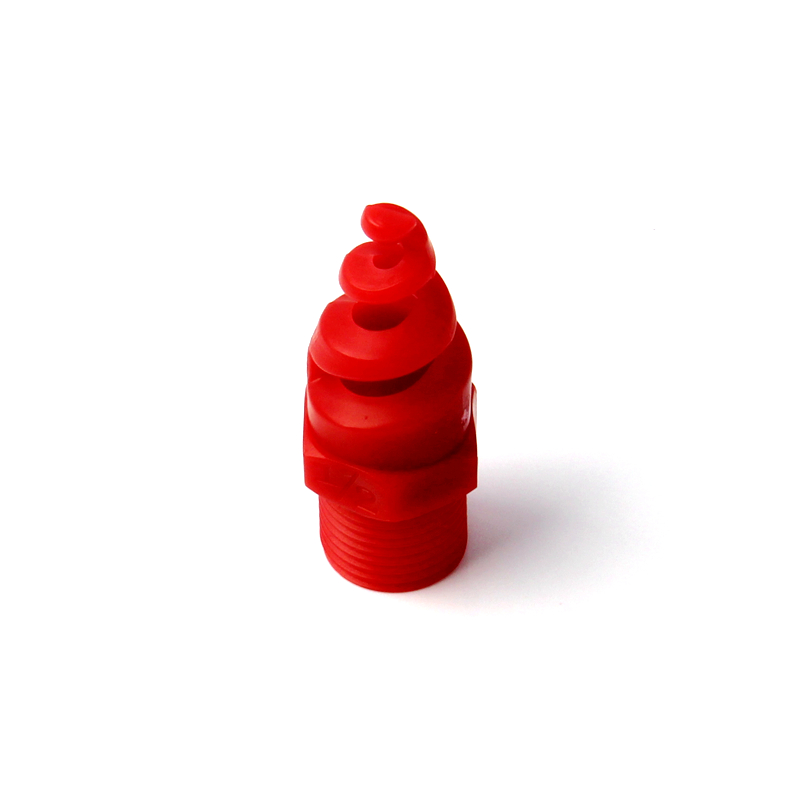 1-100pcs 1/4 Inch Plastic Spiral Nozzle Red Male Thread Atomizating Sprinkler Heads Garden Irrigation Spiral Cone Nozzle