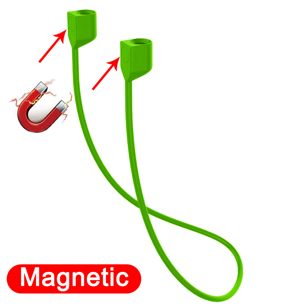 Correa antipérdida para auriculares Airpods Pro 1, 2, 3, soporte para auriculares, Cable de cuerda, auriculares, cuerda deportiva de silicona para el cuello para FreeBuds: YELLOW