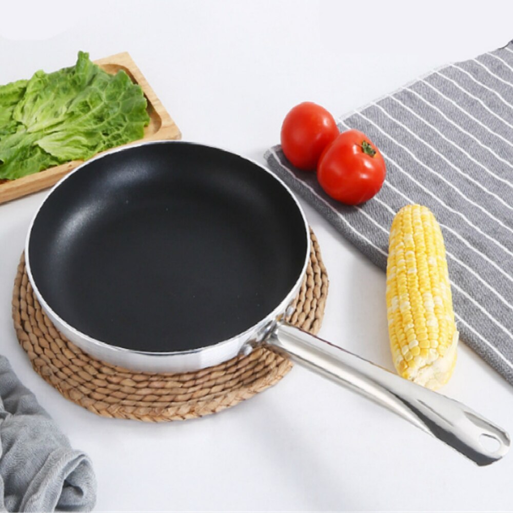 Pan Non-stick Pan Met Deksel Koekenpan 30Cm Koekenpan Thuis Tuin Inductie Fornuis Pannen Gas Kachels Pannenkoek pan Biefstuk Wok Pan Brood