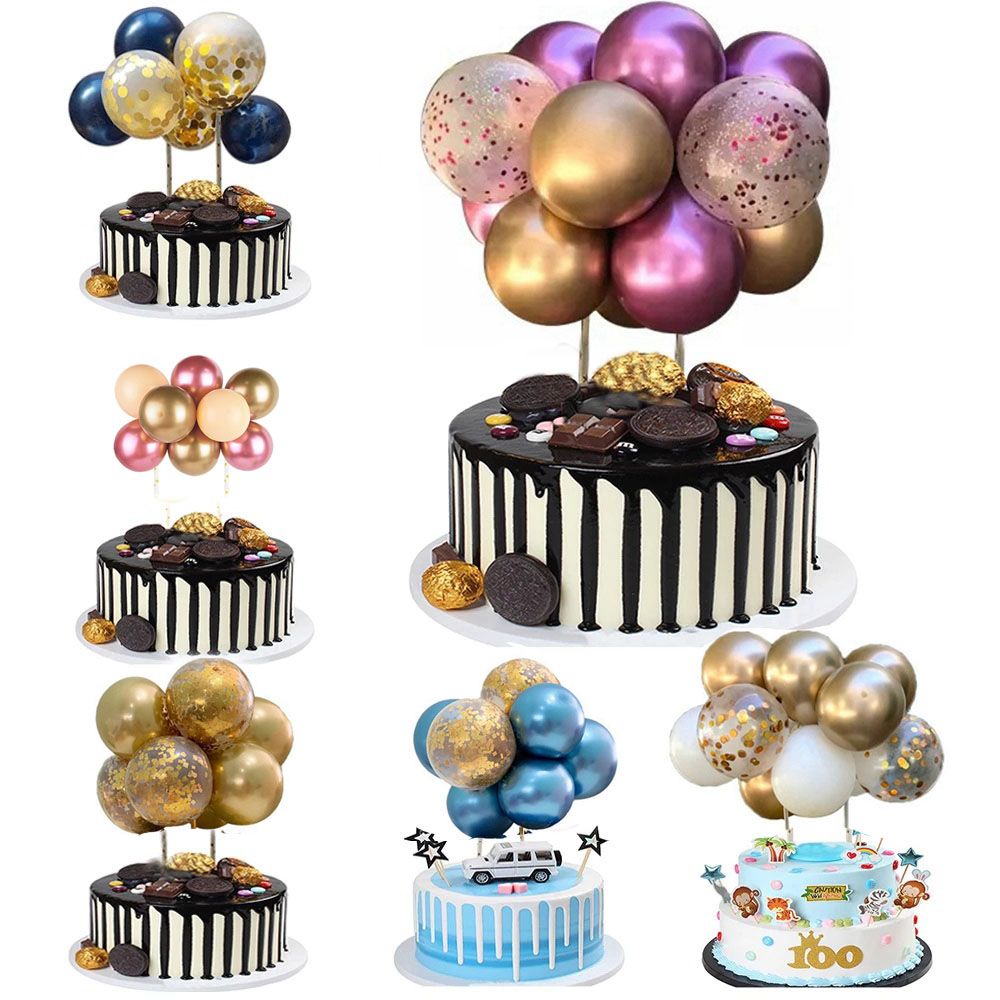Guirlande de Mini ballons pour décoration de gâteau, confettis, 5 pouces, pour fête prénatale, anniversaire, mariage, 10, pièces/ensemble