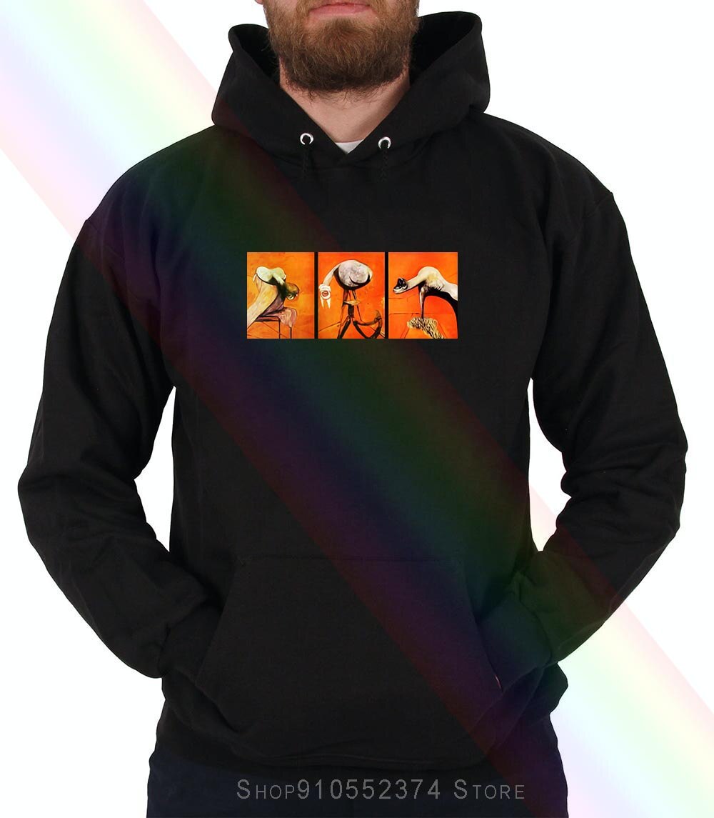 Drie Studies Voor Cijfers Een De Basis Van Een Kruisiging Mannen Hoodie Door Francis Bacon Mens Heren Hoodie: M