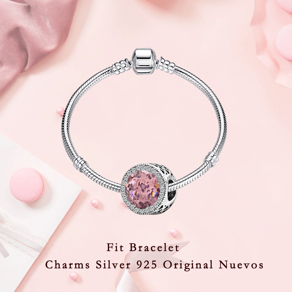 925 Sterling Silver Fit Charms Silver 925 Original Bracelets Zircon Beads For Women DIY Jewelry Making