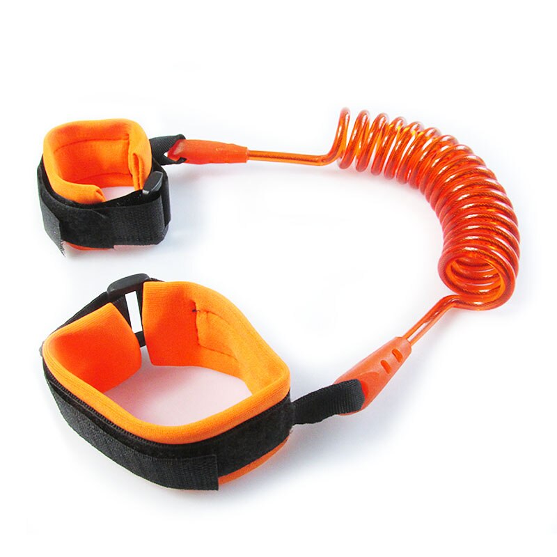 Kids Safety Stretchy Harness Adjustable Children Leash Anti-lost Wrist Link Traction Rope Baby Walker Elastic Wristband: Orange