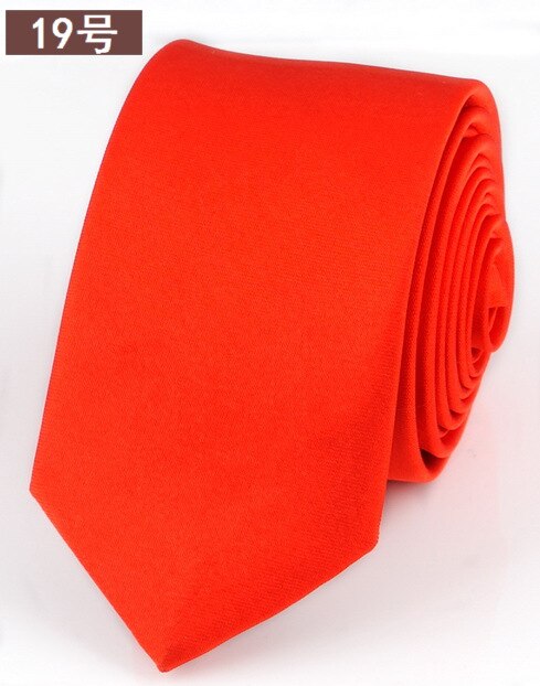 Mans accessoarer smal smal slips för män jacquardvävd solid champagne orange röd lila blå slips bröllopsslips: Röd