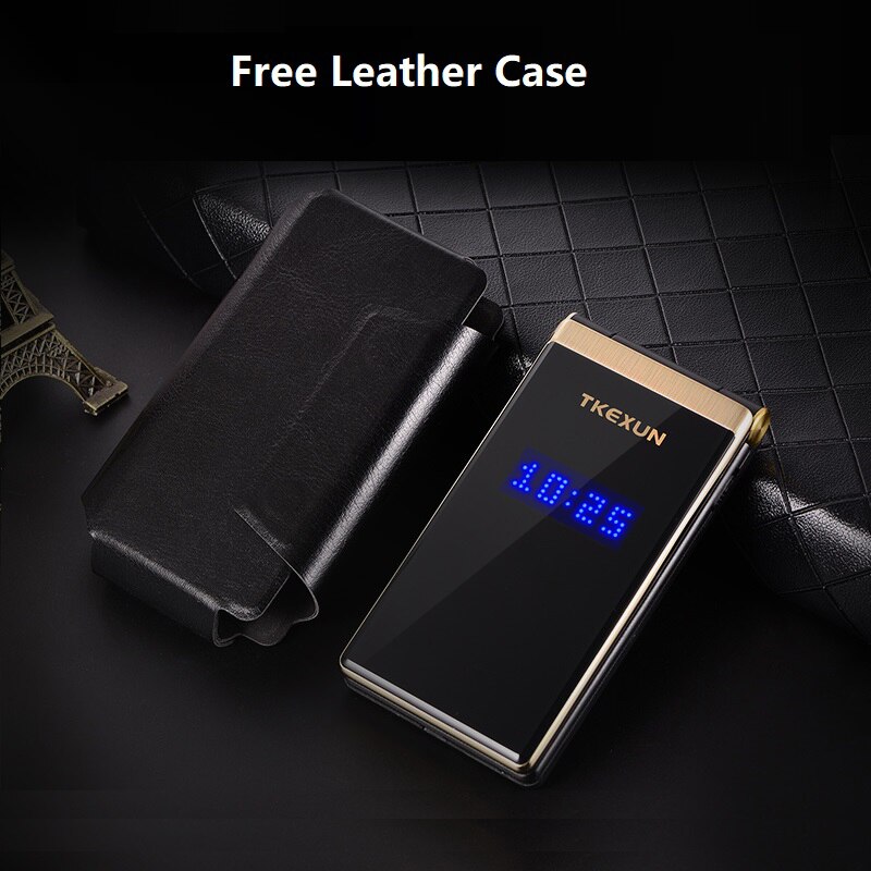Handwriting Touch Display 2.8" SOS Fast Dial Big Key BT Blacklist Flashlight Dual Sim Long Standby Free case Flip Senior Mobile