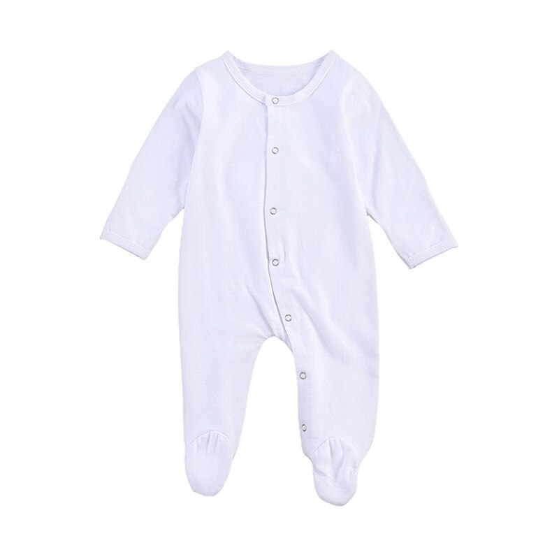 Peuter Meisje Kleding Zuigeling Effen Kleur Lange Mouwen Footies Pak Baby Meisje Jongen Kleding Lange Mouw Footies: E / 9 12Months