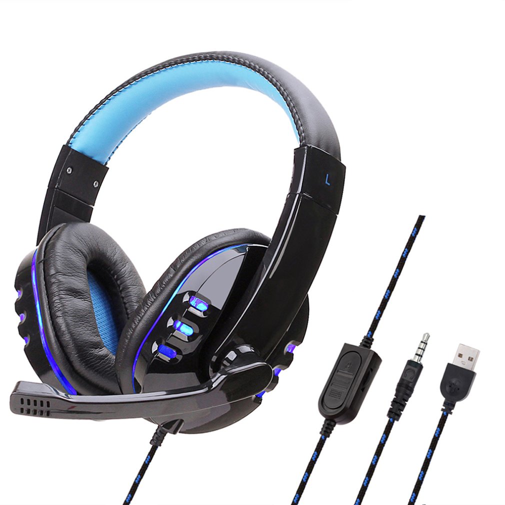 Kablede hovedtelefoner led lys headset gaming øretelefon  sy733 til computer med mikrofon auriculares con kabel til pc: Default Title