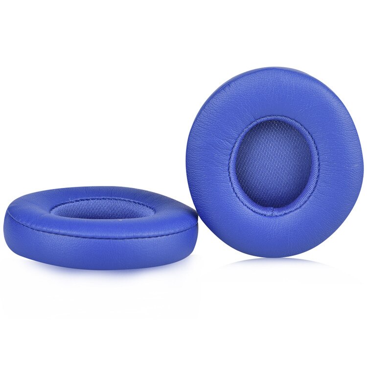 Originele Geheugen Spons Lederen Solo3 Oorkussens Cover Draadloze Hoofdtelefoon Vervanging Voor Beats Solo 2 2.0 3 3.0 Ear Pad: Blauw