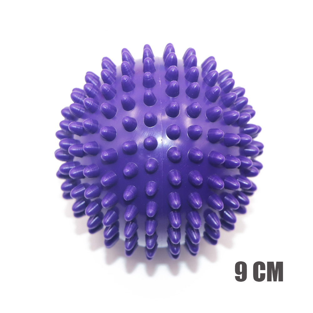 7.5cm/9cm 8 färger pvc massagebollar fitnessbollar muskelavslappningsapparat triggerpunkt fitnessutrustning bollar handfot relax: Lila