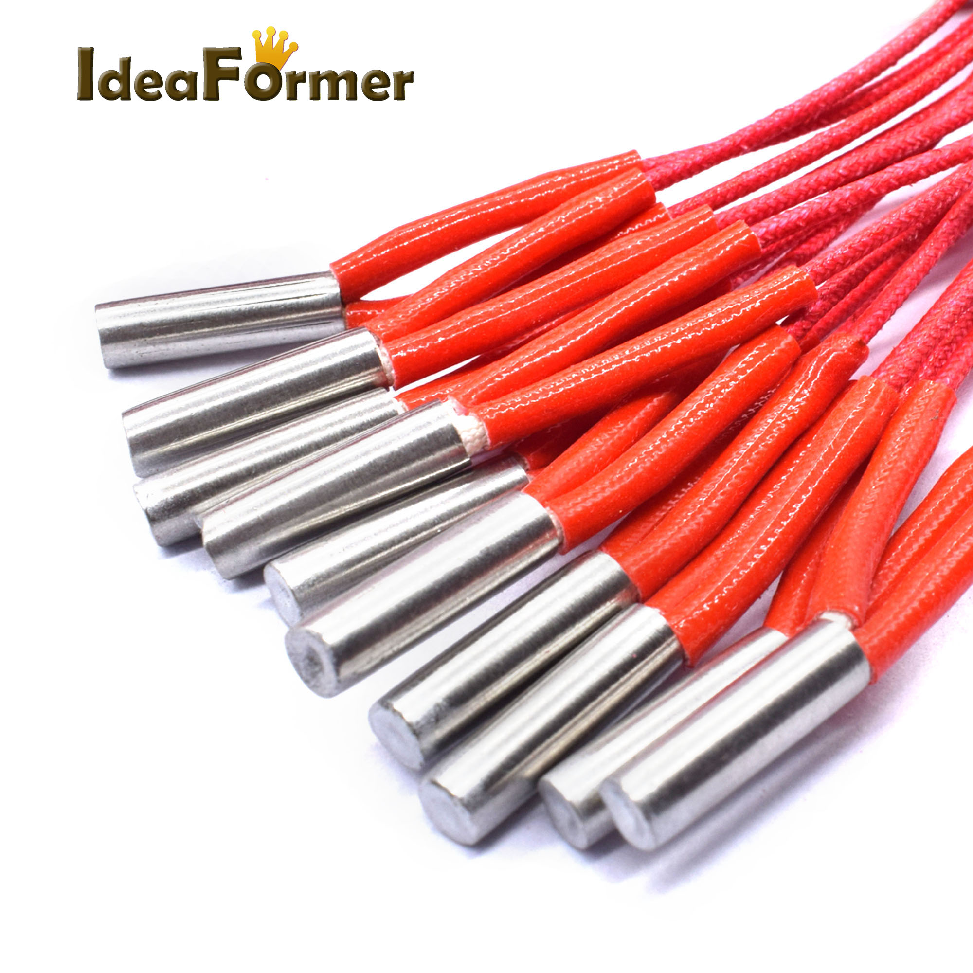 Calentador de cartucho para impresoras 3D, 12V/24V, 40W, 6x20mm, 1m, rojo, para extrusora MK Mendel Reprap, piezas de calor, accesorios para impresora 3D, 1 Uds.