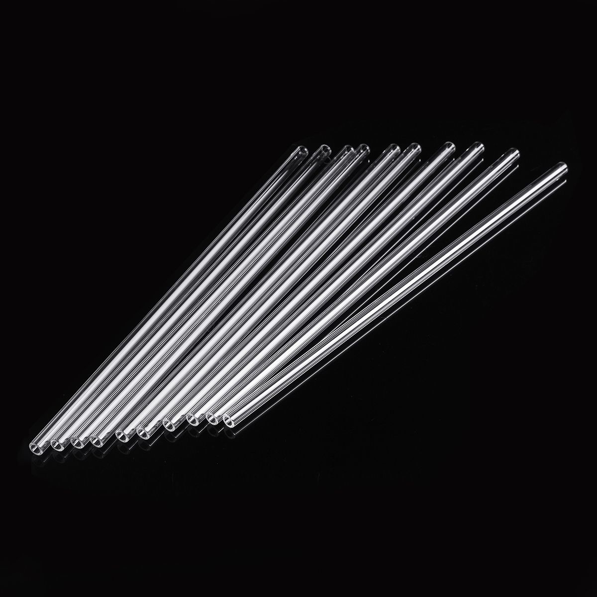 KICUTE Lab Glass Blowing Tube 10Pcs 300mm OD 7mm 1.5mm Wall Borosilicate Glass Blowing Tube Lab Tubing School Factory Laboratory